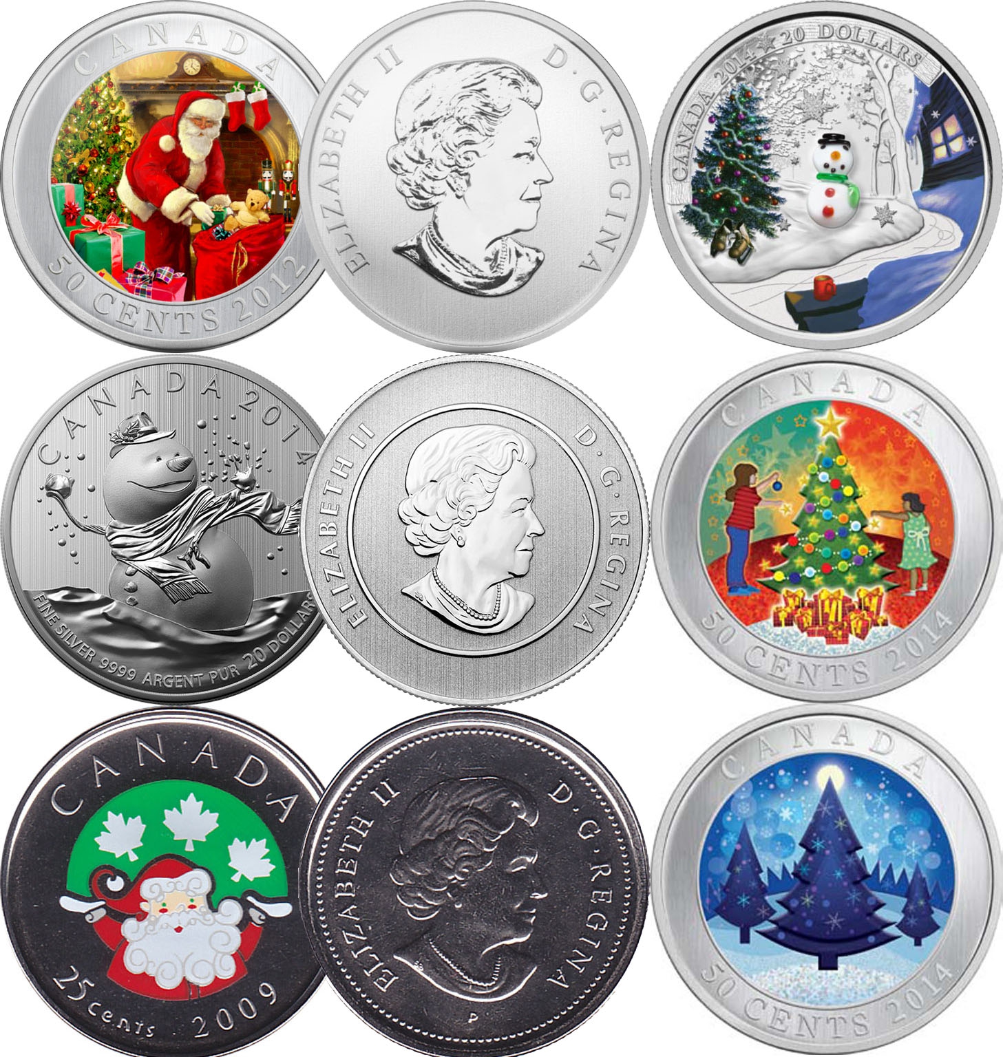 ROYAL CANADIAN MINT COLLECTOR COINS - Search By Type - Christmas